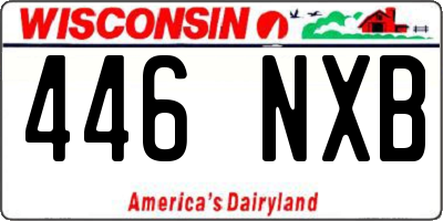 WI license plate 446NXB