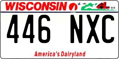 WI license plate 446NXC