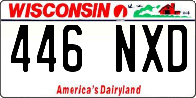 WI license plate 446NXD