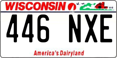 WI license plate 446NXE