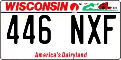 WI license plate 446NXF