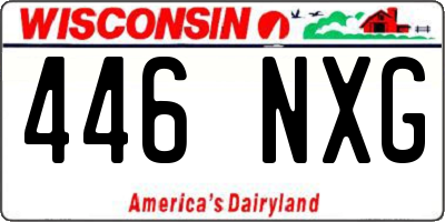 WI license plate 446NXG