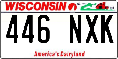 WI license plate 446NXK