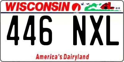 WI license plate 446NXL
