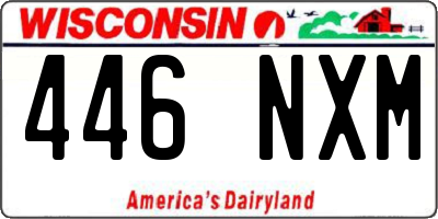 WI license plate 446NXM
