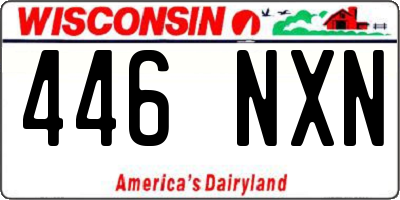 WI license plate 446NXN