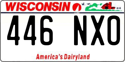 WI license plate 446NXO