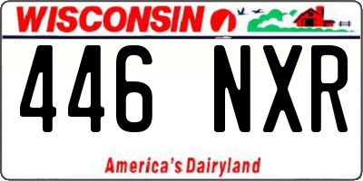 WI license plate 446NXR