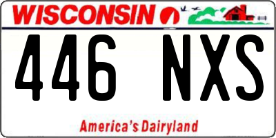 WI license plate 446NXS