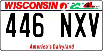 WI license plate 446NXV