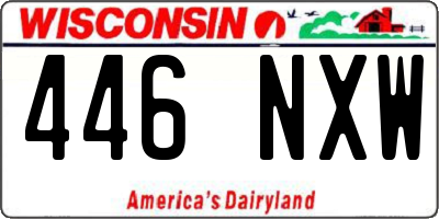 WI license plate 446NXW