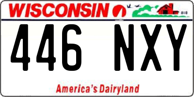 WI license plate 446NXY