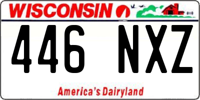 WI license plate 446NXZ