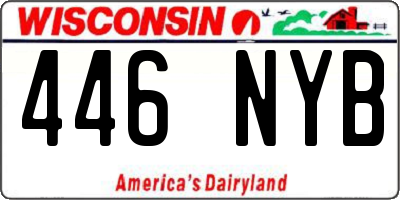 WI license plate 446NYB
