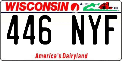 WI license plate 446NYF