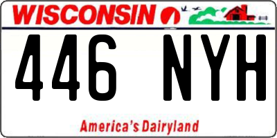 WI license plate 446NYH