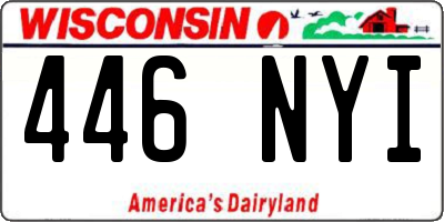 WI license plate 446NYI