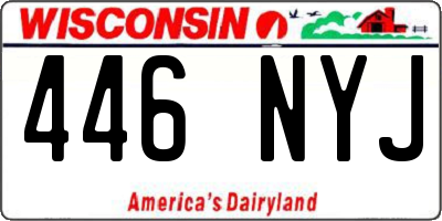 WI license plate 446NYJ