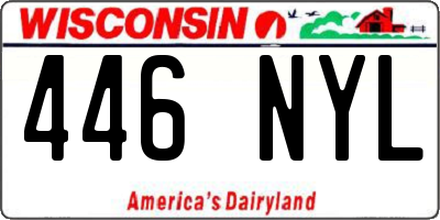 WI license plate 446NYL