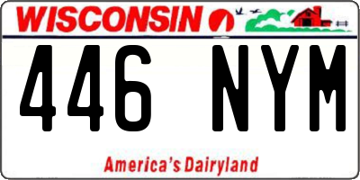 WI license plate 446NYM