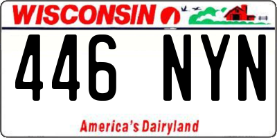 WI license plate 446NYN