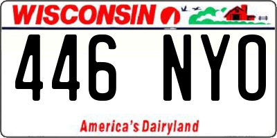 WI license plate 446NYO