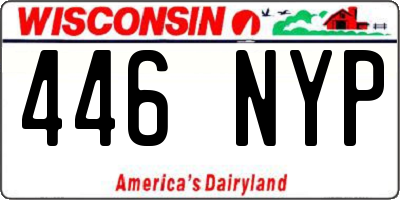 WI license plate 446NYP