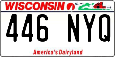 WI license plate 446NYQ