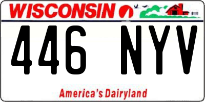 WI license plate 446NYV