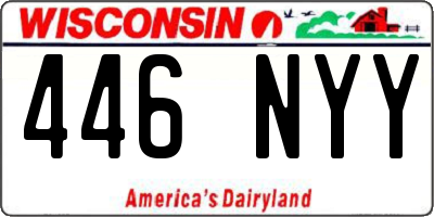 WI license plate 446NYY