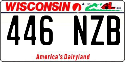 WI license plate 446NZB