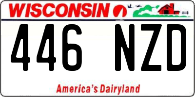 WI license plate 446NZD