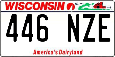 WI license plate 446NZE