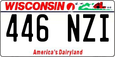 WI license plate 446NZI