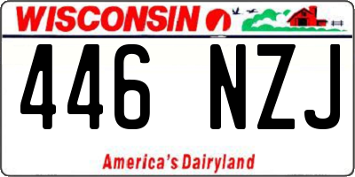 WI license plate 446NZJ