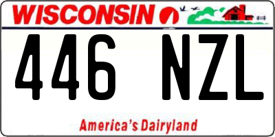 WI license plate 446NZL