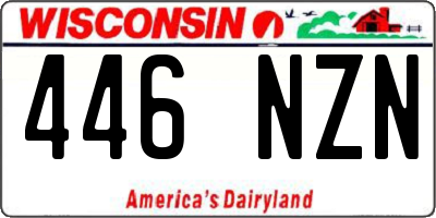 WI license plate 446NZN