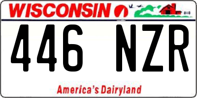 WI license plate 446NZR