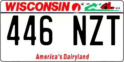 WI license plate 446NZT