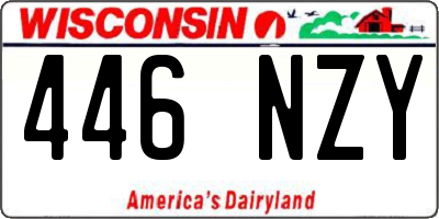 WI license plate 446NZY
