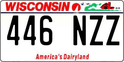 WI license plate 446NZZ