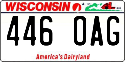 WI license plate 446OAG