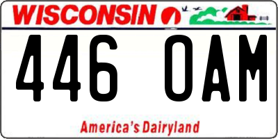 WI license plate 446OAM