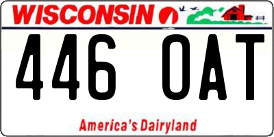 WI license plate 446OAT