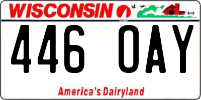 WI license plate 446OAY