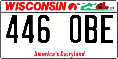 WI license plate 446OBE