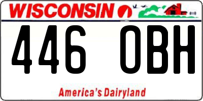 WI license plate 446OBH