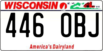 WI license plate 446OBJ