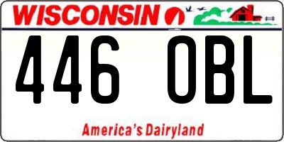 WI license plate 446OBL