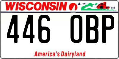 WI license plate 446OBP